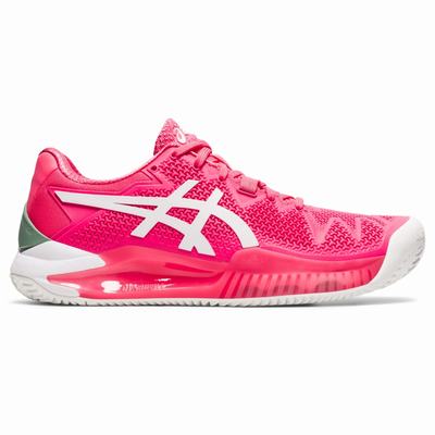 Asics Gel-Resolution 8 Clay - Naisten Tenniskengät - Pinkki/Valkoinen